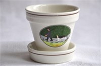 Villeroy & Boch Small Porcelain Planter W/Saucer.