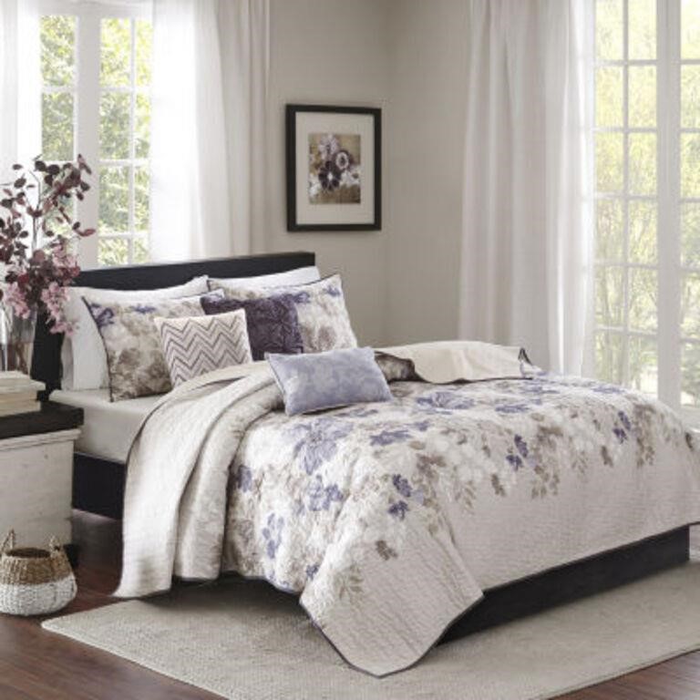 Madison Park Piper 6-Pc Floral Quilt Set