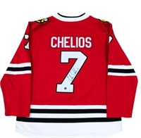 Chelios Signed Chicago Blackhawks Replica Jersey