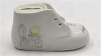 Vintage Enesco Precious Moments Baby Shoe Bank