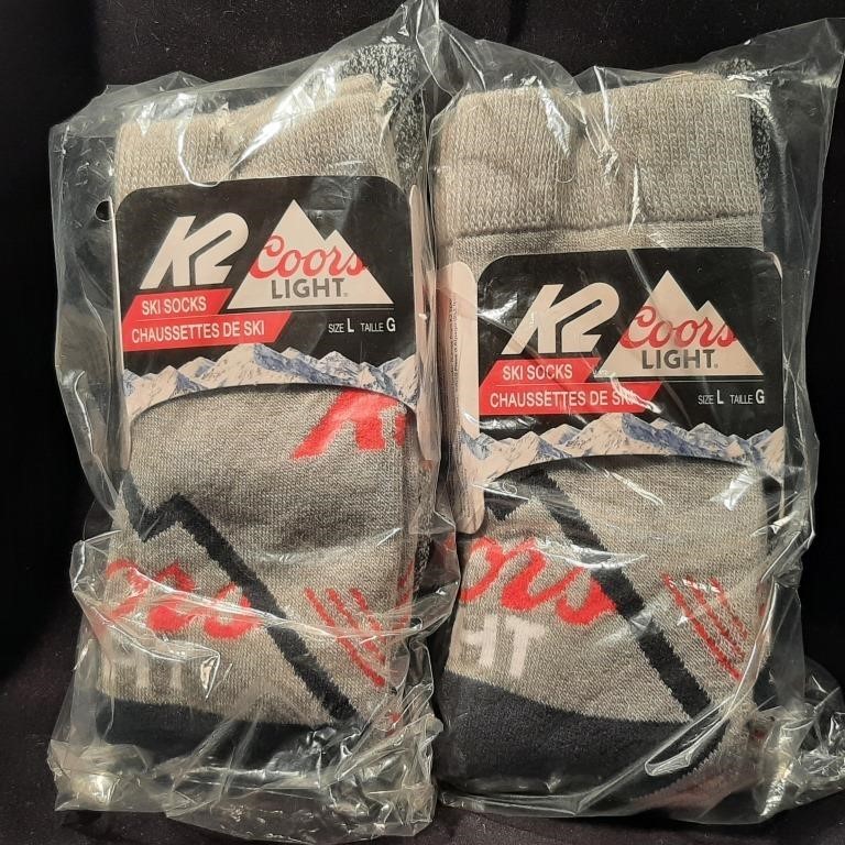 2 Pairs Coors Light Ski Socks
