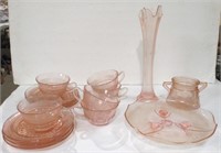 Group of Misc Pink Depression Glass