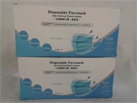 2 boxes of 50 disposable face masks new