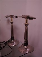 Pair of contemporary stainless steel