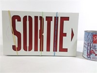 Panneau lumineux de "Sortie" en métal - Exit sign