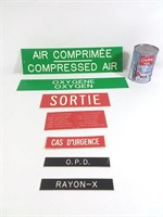 7 pancartes en acrylique - Acrylic placards