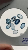 8 Beautiful Genuine Blue Topaz Stones