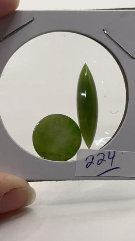 2 Rare Shaped Genuine Jade Gems