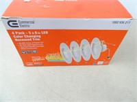 Commercial Electric 4 Pack LED Recessed Color