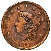 1837 Coronet Head Large Cent NICELY CIRCULATED