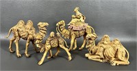 Four Vintage Fontanini Nativity Camels *Italy