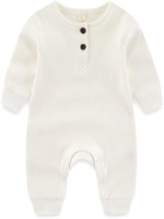 Newborn Ribbed Button Jumpsuit