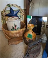 Naturalist Turned Wood Vase, Stoneware Crock, Sad