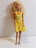 1976 Blonde Long Hair Barbie In Yellow Sun Dress