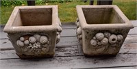 Twin concrete planter boxes 15'' x 15' x 14'