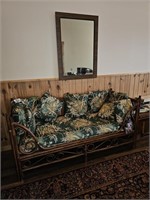 Couch 77" w & mirror 30" x 42"
