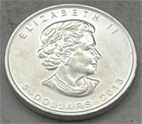 (KK) 2013 Silver Canada Maple Leaf $5 Coin 1oz