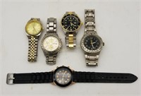 Lot Of 5 Watches Dakota Steel Fossil & More