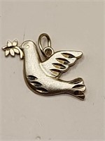 14kt Gold Dove Charm .84 grams