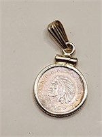 1849 California Gold coin 14 stars Round 14kt Beze