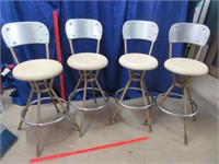 4 vintage cosco stools - cool (rotating seats)
