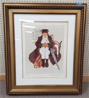 Framed Norman Rockwell Lithograph