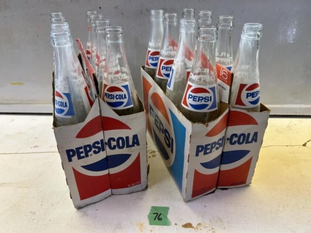 16 - 16oz Pepsi-Cola bottle & 2 case