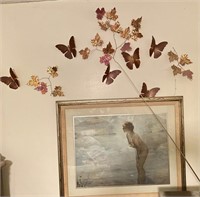 Art w/ Metal Butterflies