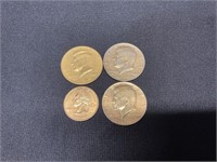 4 Gold Plated Coins