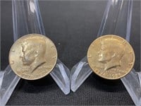 Gold Plated 1976 P & D Kennedy Halves