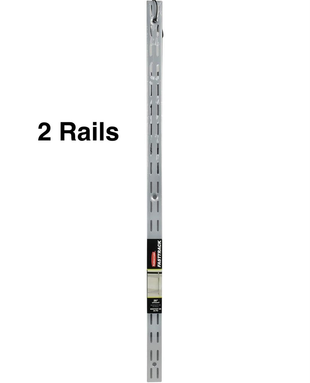 2 Rails/ 4 Brackets Rubbermaid Alloy Steel FastTra