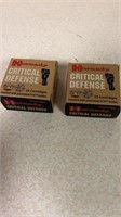 9 mm Luger Critical Defense Ammunition