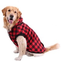 PAWS Road Dog Plaid Coat, Red 5XL