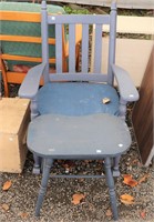 Blue Painted Rocker & Stand