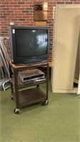 AV stand with 27 inch tv and vcr