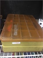fishing tackle boxes with assorted items