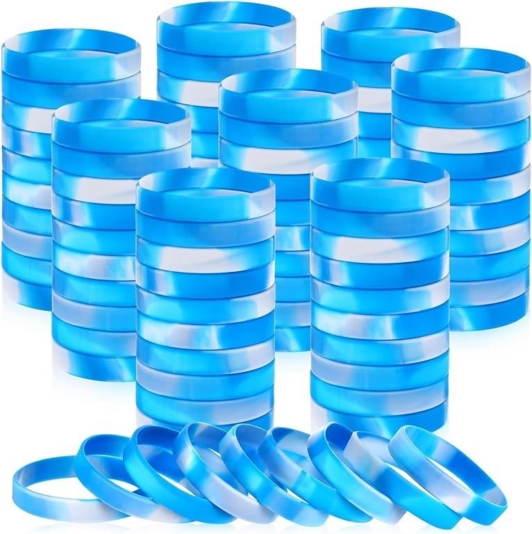 50 Blue Rubber Bracelets