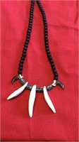 Coyote Teeth and Claws Necklace with beads