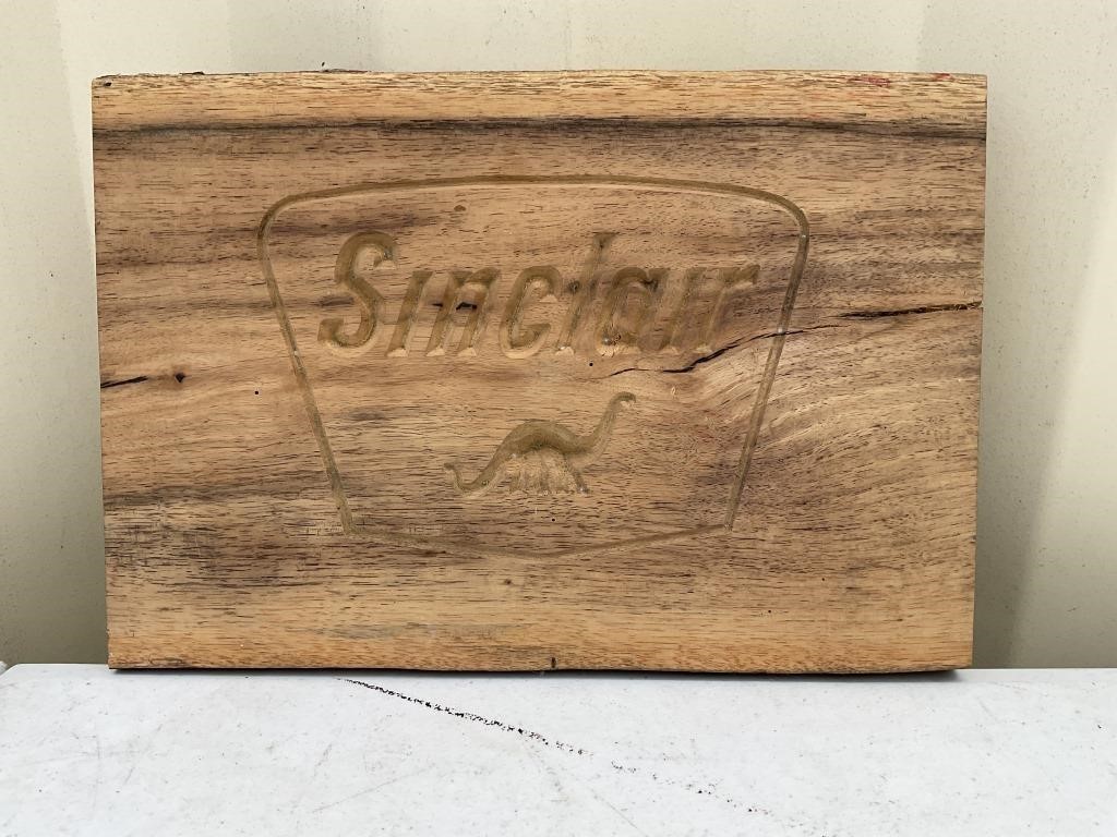 WOODEN SINCLAIR SIGN