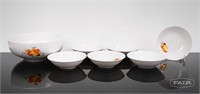Set of Bavaria Porcelain Floral Bowls