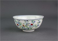 Chinese Ducai Porcelain Bowl with Chenghua Mark