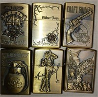 112 - LOT OF 6 ZIPPO LIGHTERS (C47)