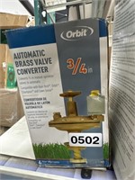 ORBIT BRASS VALVE CONVERTER RETAIL $60