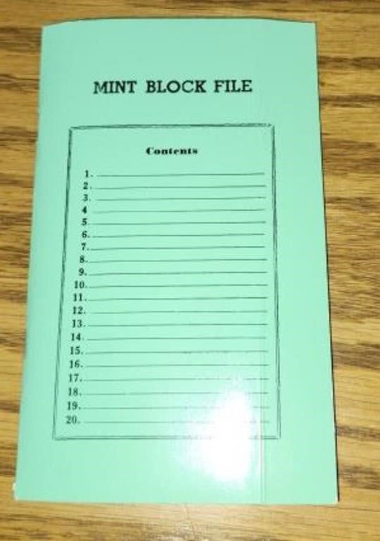 Mint Block File Book