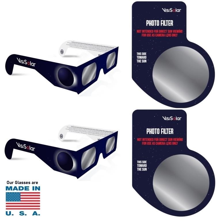 B989  VisiSolar Eclipse Glasses  Photo Lens - 2 P