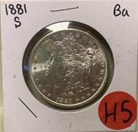 S - 1881-S MORGAN SILVER DOLLAR (H5)