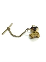 22K gold nugget tie tack