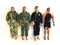 Lopt of  4 Military 12" Action Figures