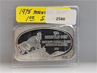 1oz .999 Silver Mountain Goat Art Bar