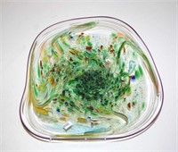 Eamonn Vereker Australian art glass footed bowl